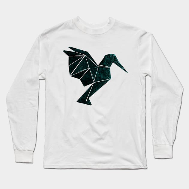 geometric hummingbird Long Sleeve T-Shirt by ornacon